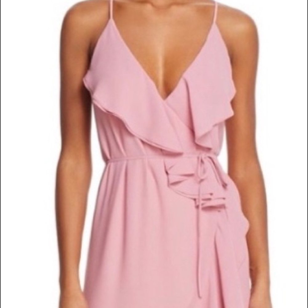 NWT WAYF BRANDI RUFFLE WRAP HI LOW MAXI DRESS